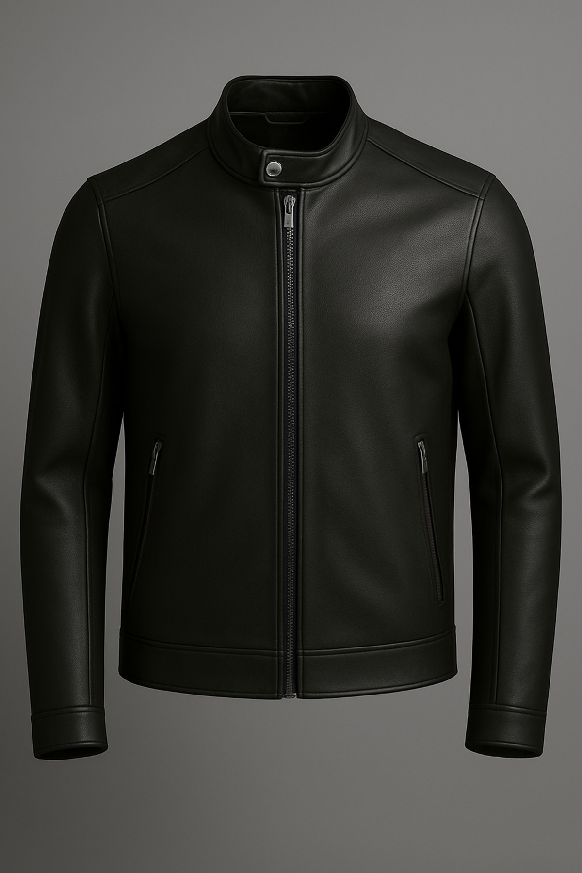 Defelli 2026 Cool Erkek Siyah Hakiki Deri Mont 214