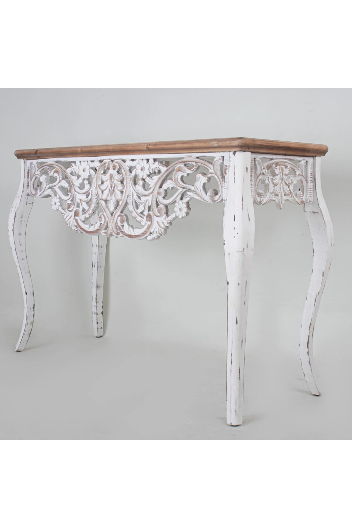 كونسول بوهيمي من الخشب تشطيب ريفي