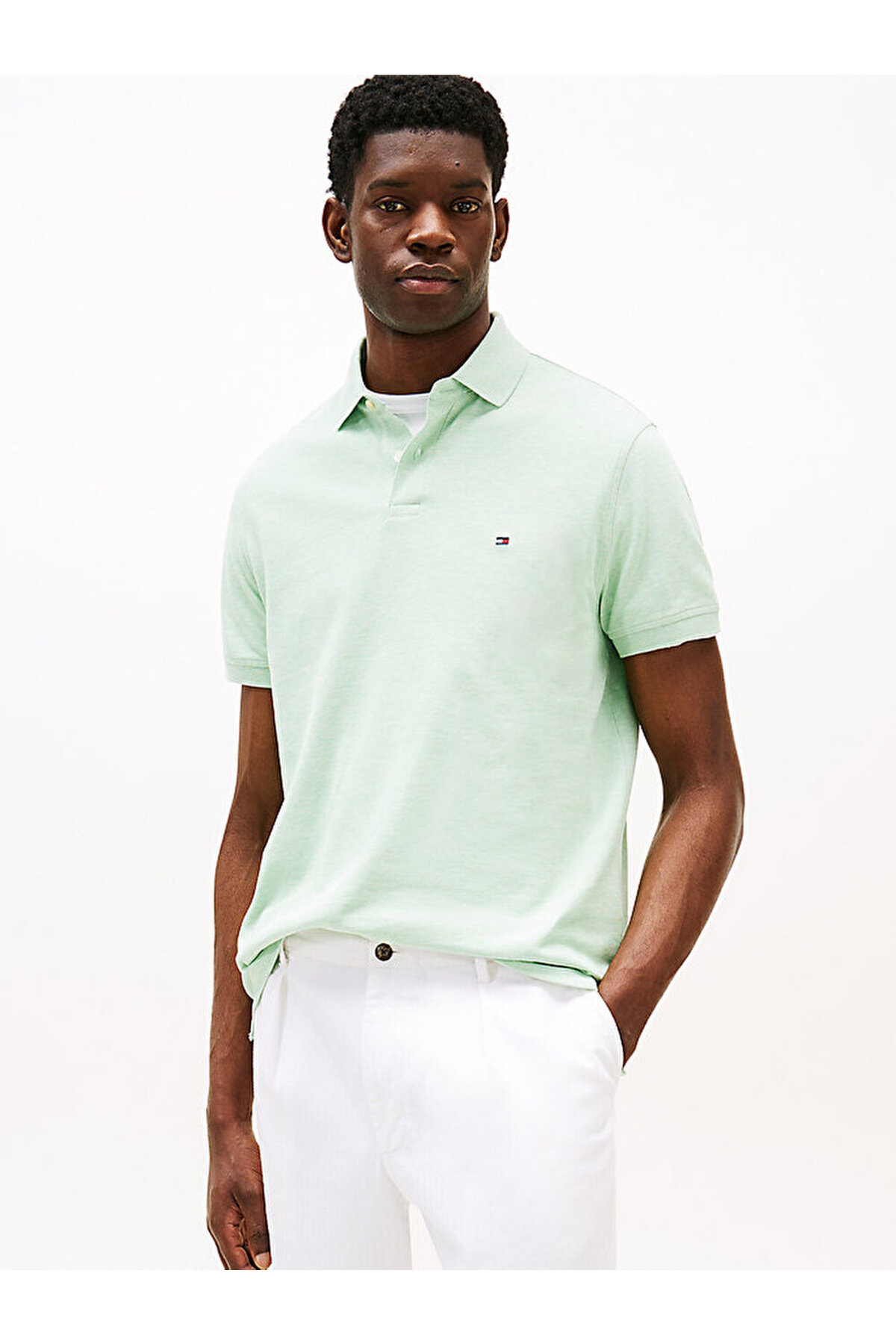 تامی هیلفیگر تی‌شرت پولو مردانه معمولی مدل ۱۹۸۵