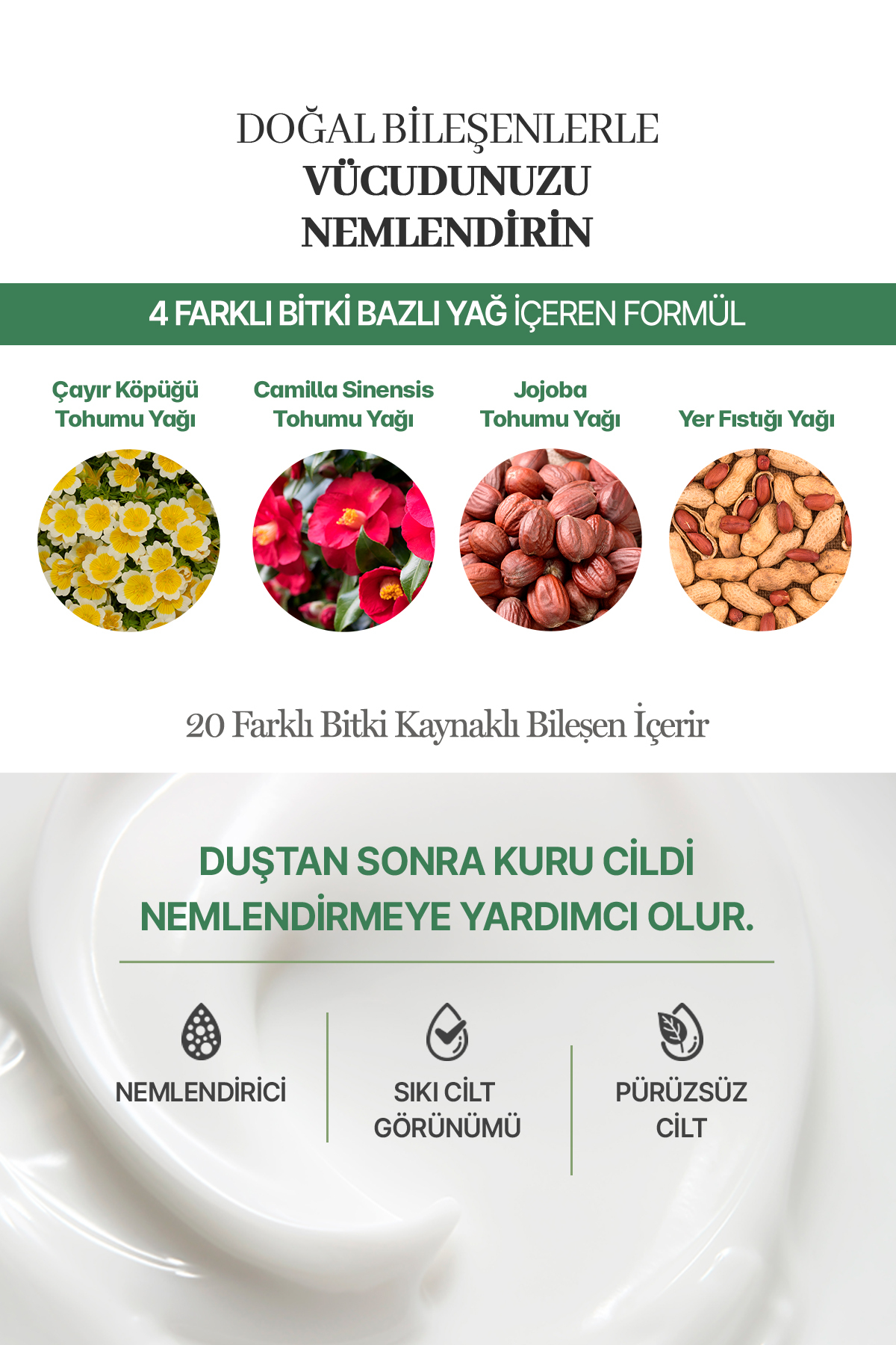 Nemlendirici ve Besleyici Vücut Losyonu Honey & Macadamia Pure Body Lotion 100ml Baby Powder — 8833 — تصویر 4 از 7