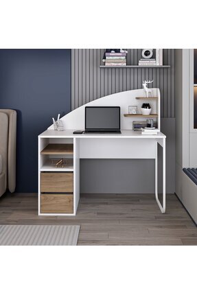 Home İzi Mirel Çalışma Masası - Beyaz/Rahle