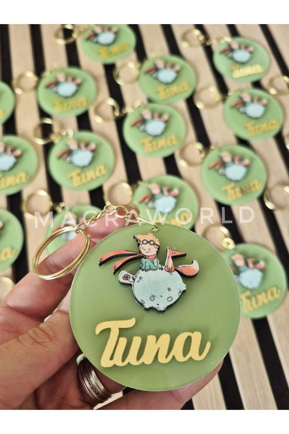 macra world KÜÇÜK PRENS TEMALI ANAHTARLIK / MAGNET / Bebek / Çocuk Doğum Günü Hediyelik fotoğrafı 2 (önizleme)