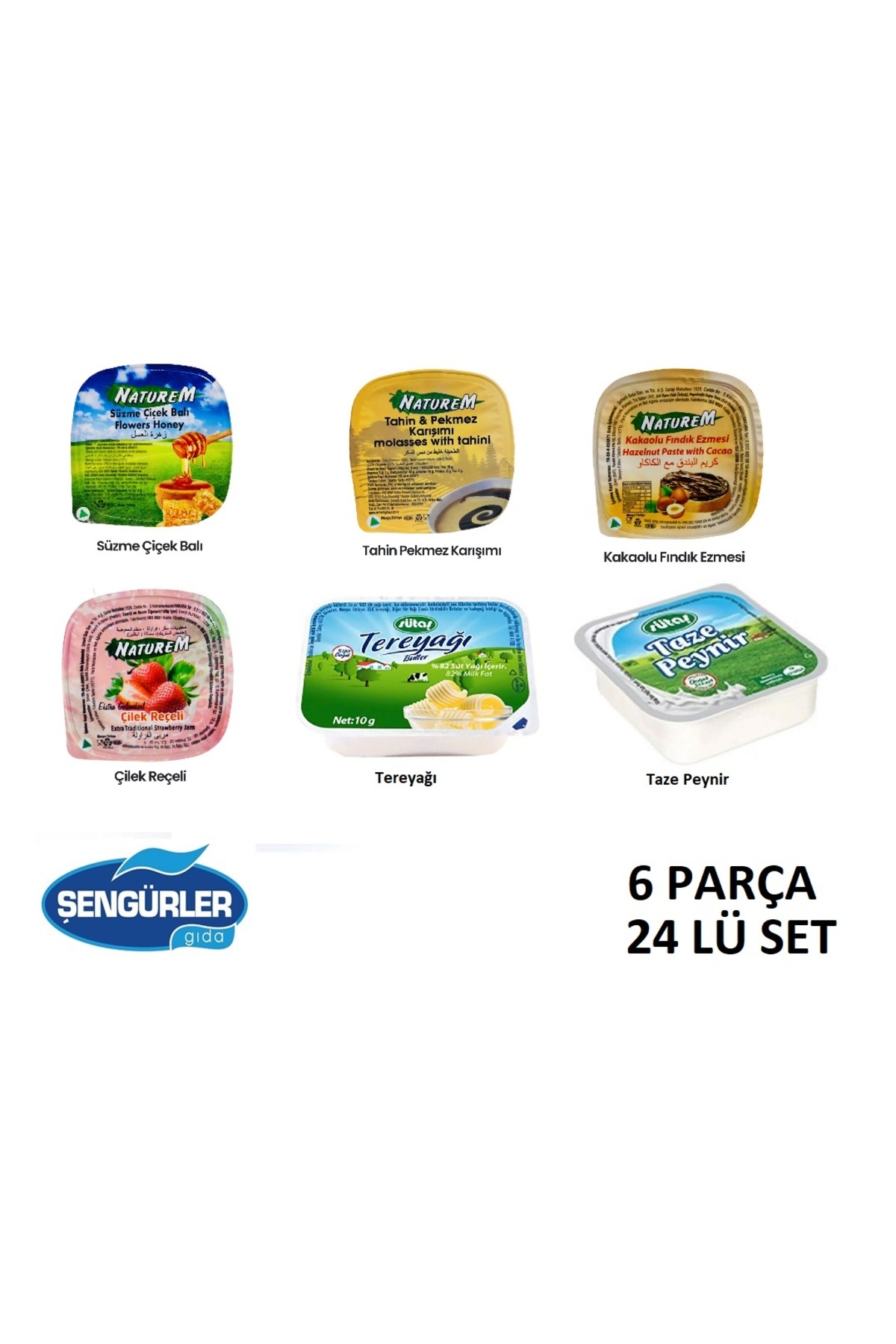 Naturem KAHVALTILIK PİKNİK SET 6 PARÇA (24 LÜ SET)