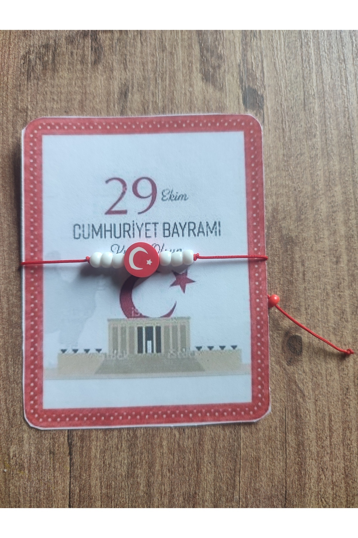Handmade 29 Ekim bayraklı bileklik