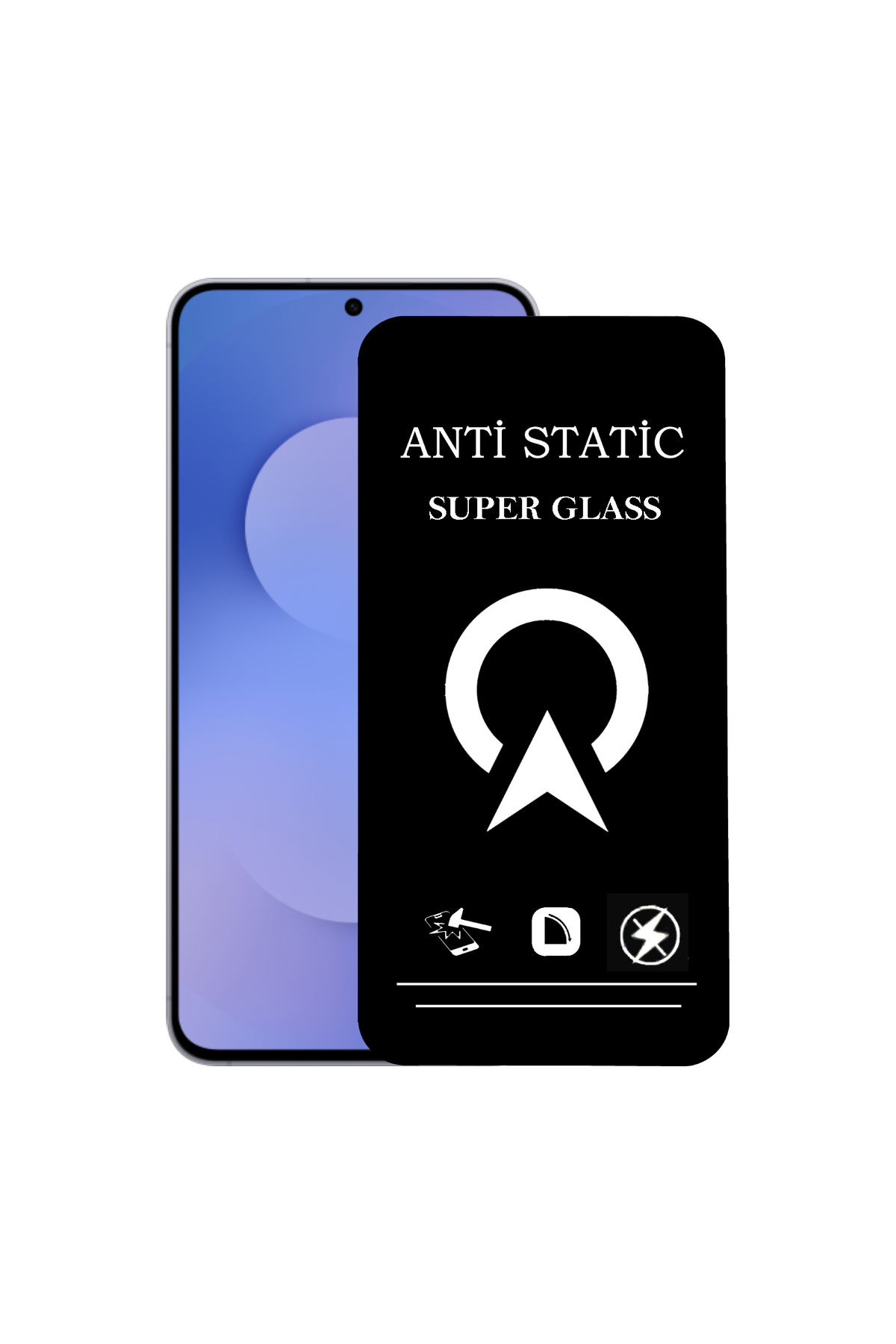 Samsung Galaxy S25 FE ile Uyumlu Tam Kaplayan Anti Statik Çizilmez Safir Ekran Koruyucu Cam