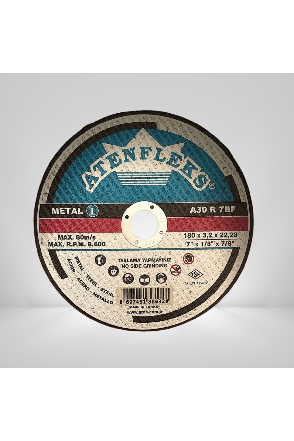 İZOPLAS Metal Kesme Taşı 180x3,2x22 mm