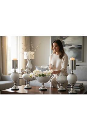ECHOMEDECOR Lüks 6 Parça Dekoratif Salon Seti