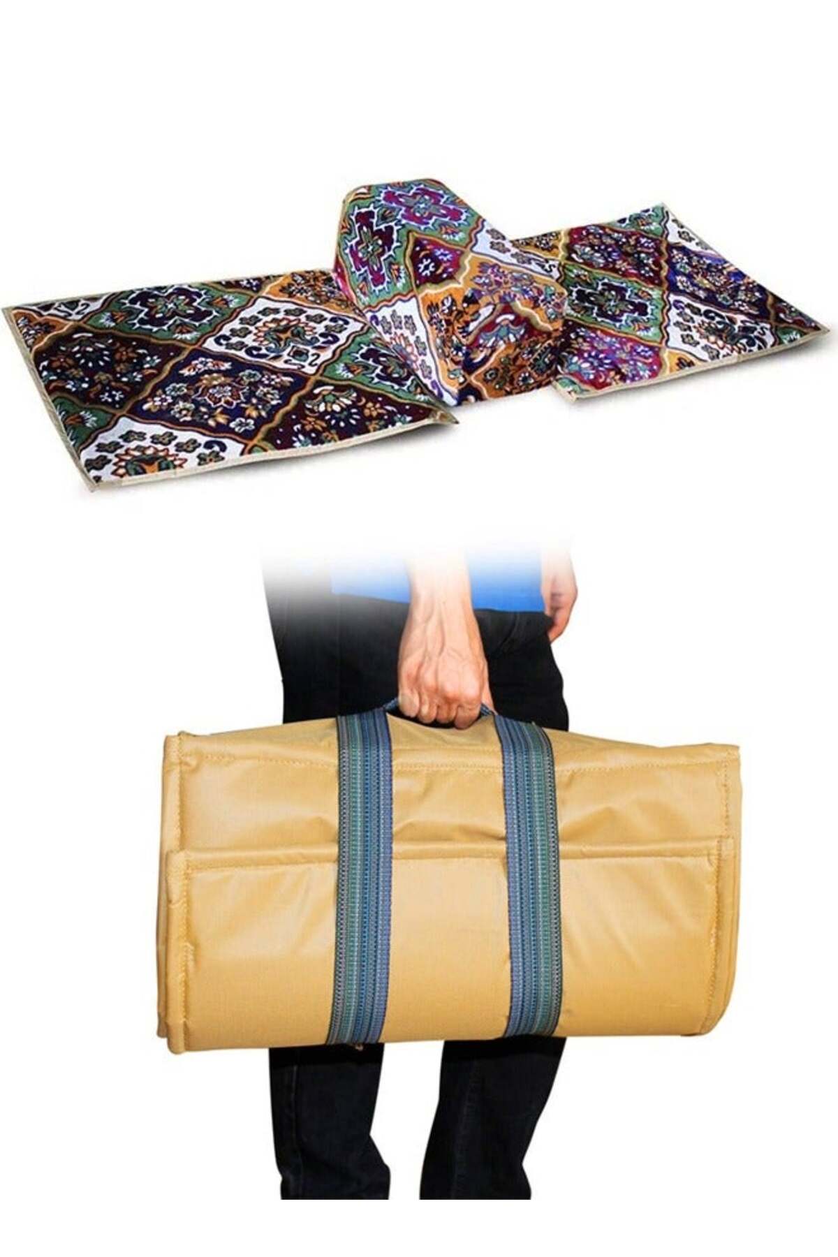 جلسة أرضية مع مسند مناسب للتخييم مزود بمسند ذراع