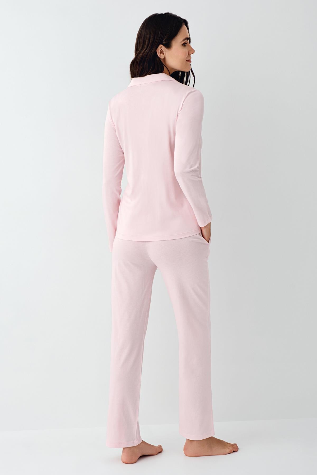 Pierre Cardin Women's v neck shirt pajama set, Transitional pajama set50% modal 50% cotton