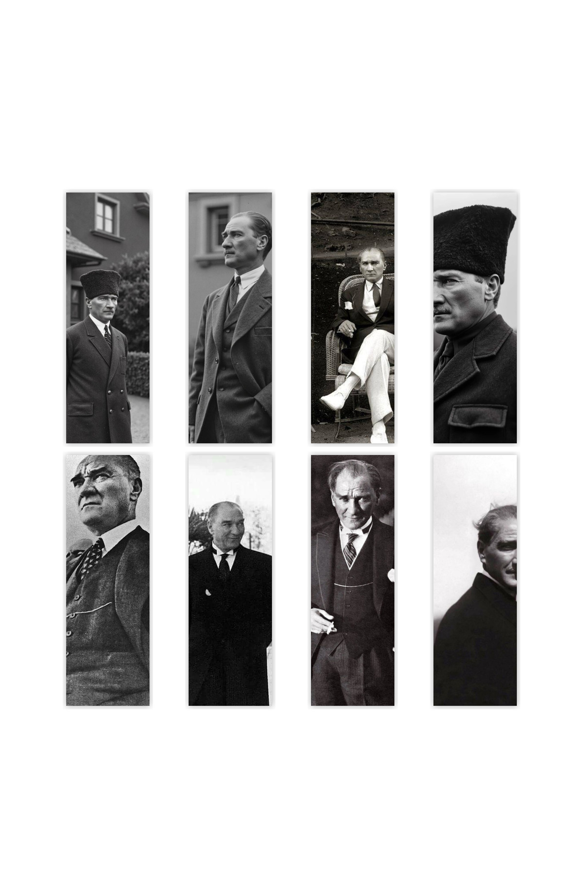 Atölye Prana Mustafa Kemal Atatürk Kitap Ayracı Seti 8 Adet – Hediye ve Koleksiyon