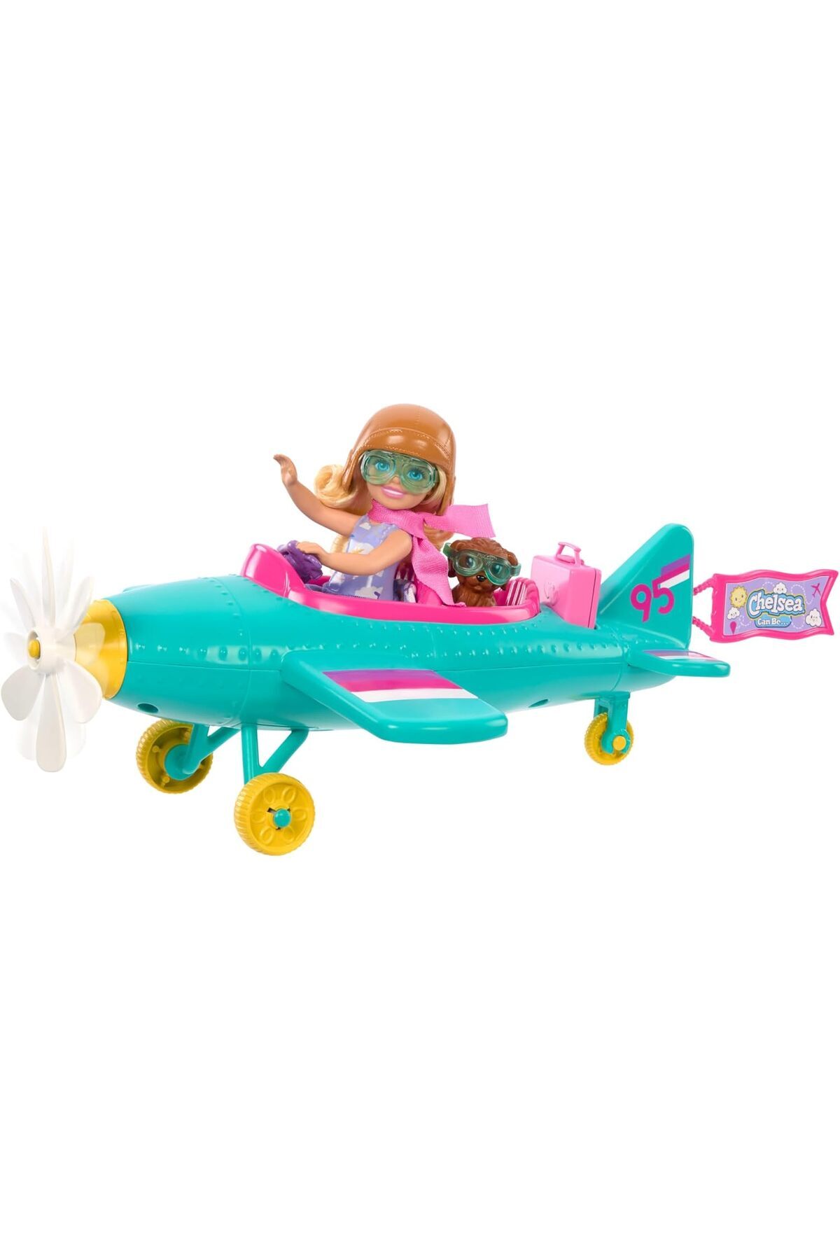 STOREMAX Chelsea Meslekleri Öğreniyor Bebek ve Uçak Oyun Seti, şeklinde pervaneye sahip iki koltuklu uçak, ya