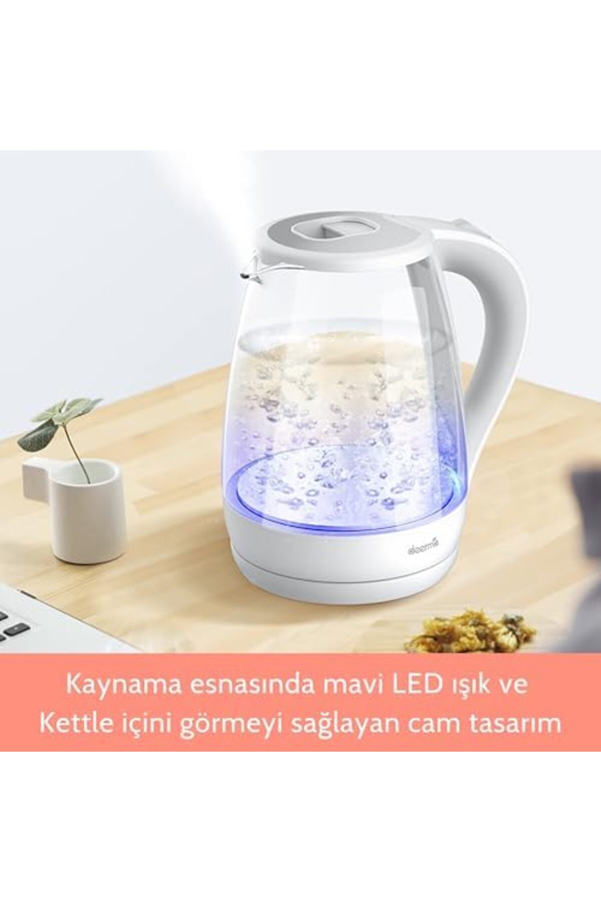 STOREMAX Sh30W 1,7Lt Mavi Işıklı Cam Kettle & Su Isıtıcı 1200752