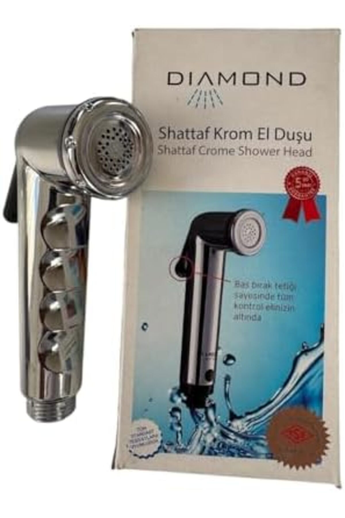 Yıldızan Duş Başlığı, El Duşu, Köpek, Tekne, Bahçe Duşu (Krom) 1190095