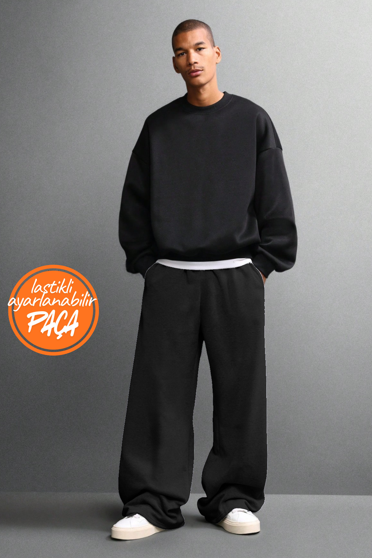 BSBSPOR Baggy Bol Eşofman Altı İki Stil ; İster Bol Paça İster Dar Paça Erkek Kadın Unisex görsel 3