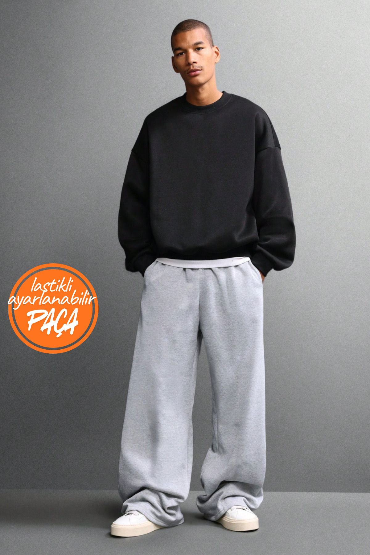 BSBSPOR Baggy Bol Eşofman Altı İki Stil ; İster Bol Paça İster Dar Paça Erkek Kadın Unisex görsel 6