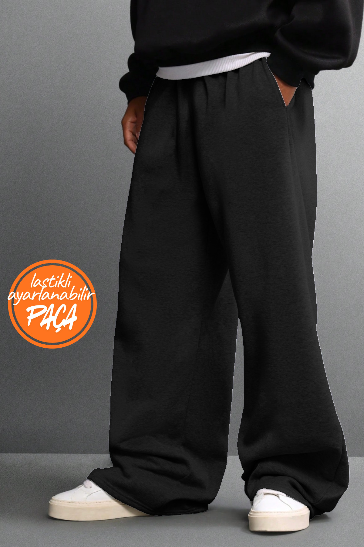 BSBSPOR Baggy Bol Eşofman Altı İki Stil ; İster Bol Paça İster Dar Paça Erkek Kadın Unisex görsel 2