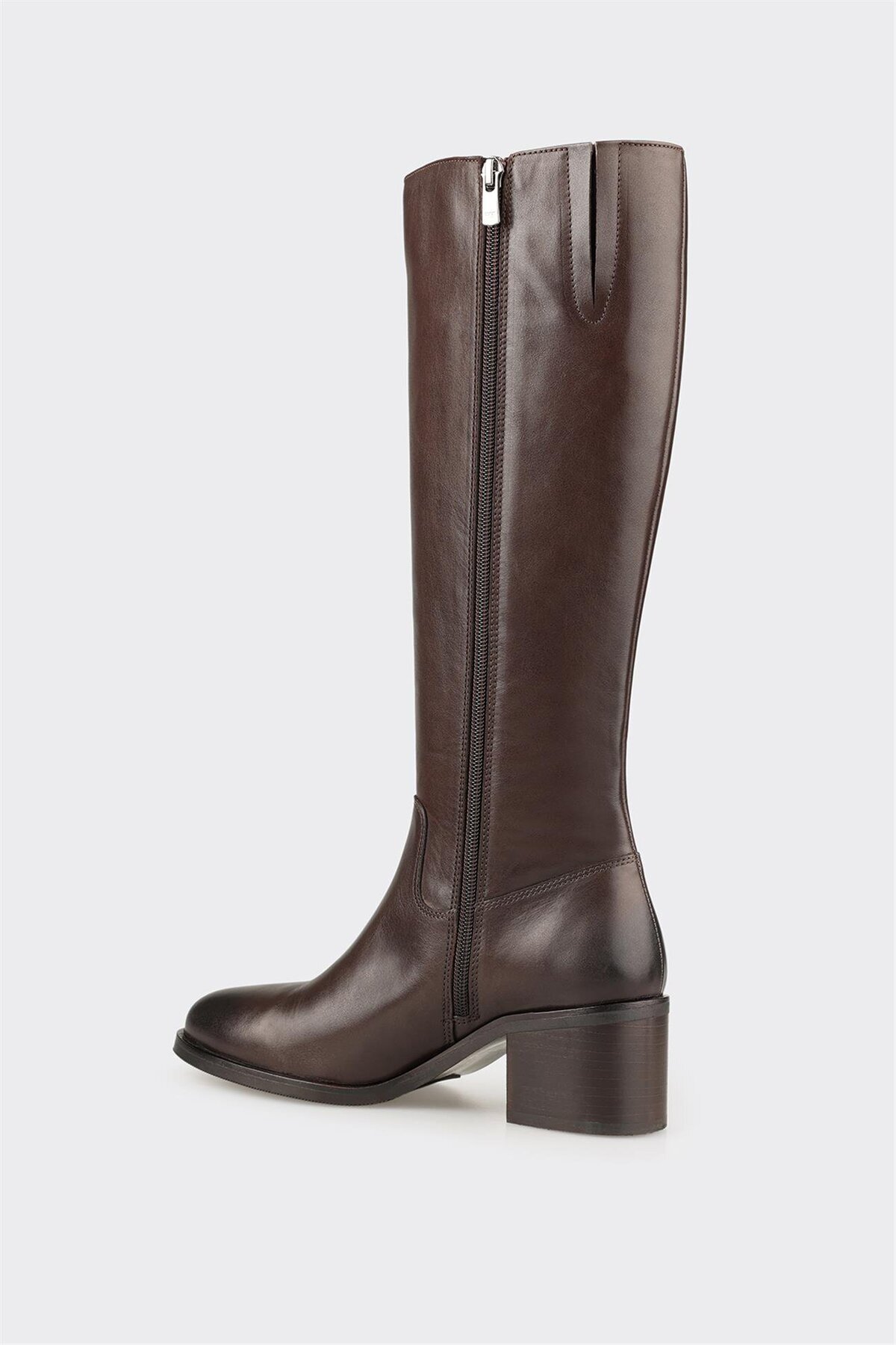 Elle Shoes Kahve Deri Kadın Çizme görsel 3