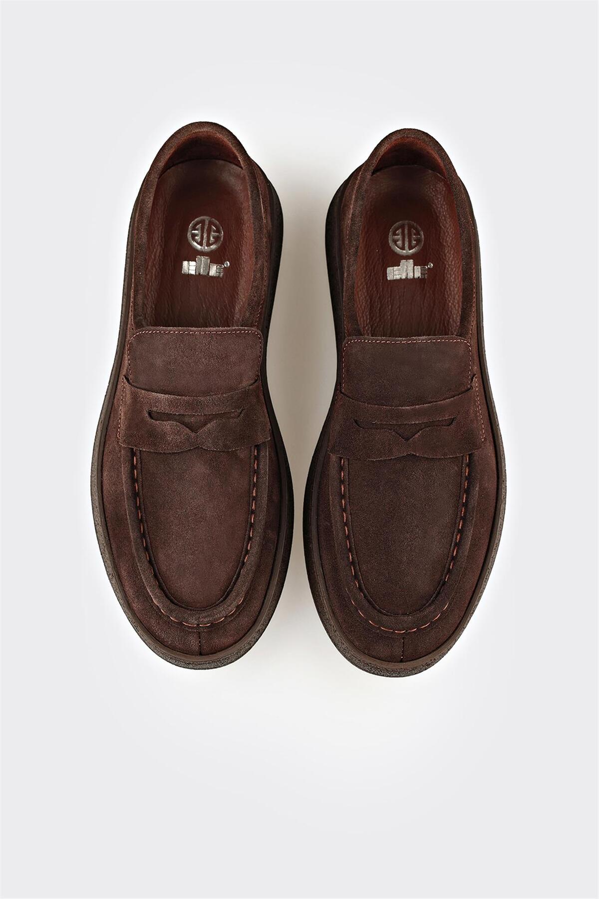 Elle Shoes Kahve Deri Erkek Günlük Ayakkabı görsel 4