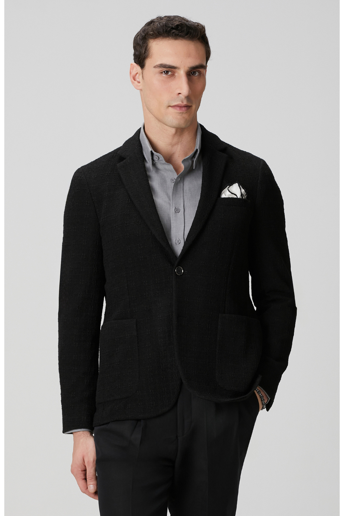 نتورک ژاکت بافتنی پشمی مشکی