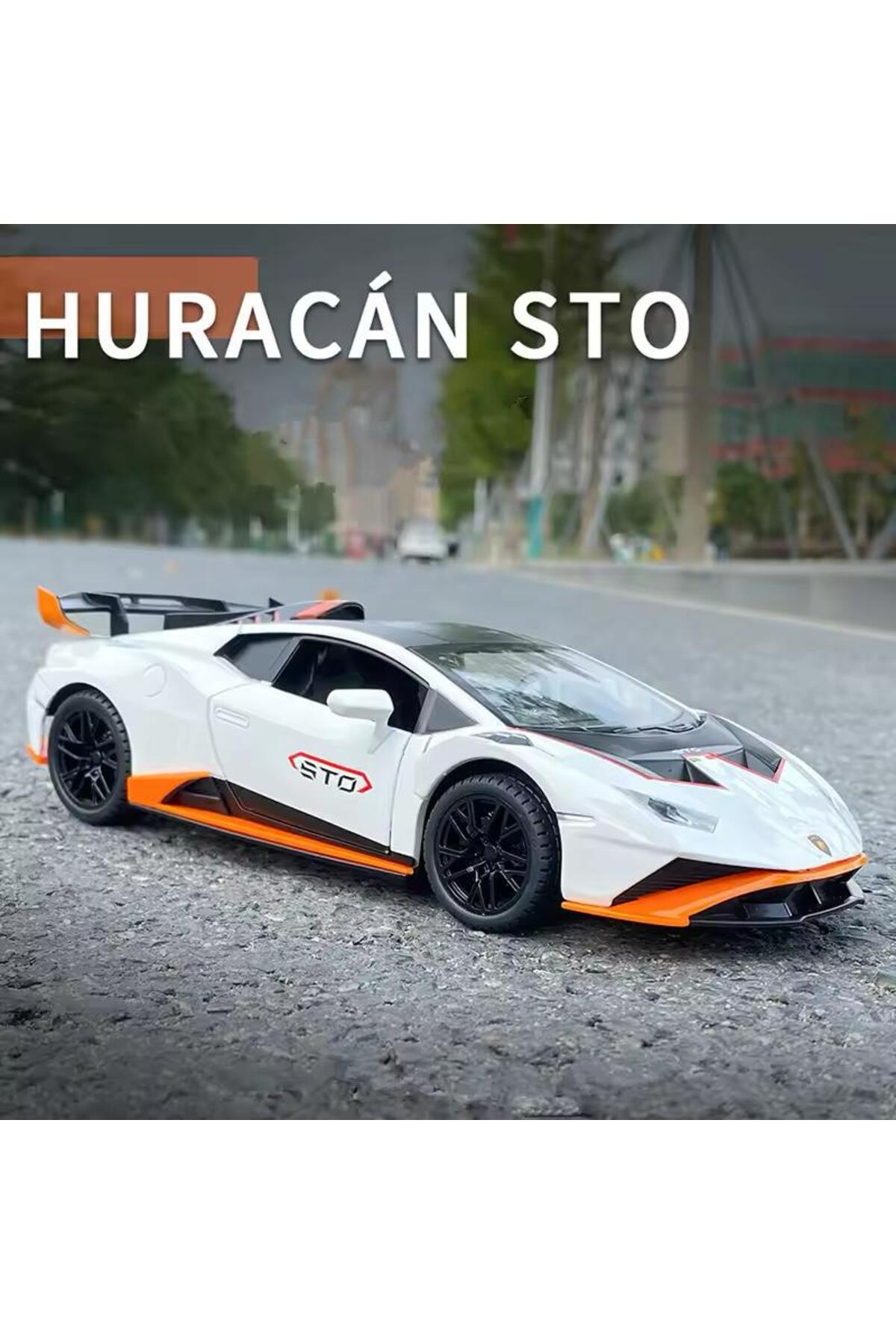 scntoys 1:24 Lamborghini Huracan STO Diecast Model Araba Açılan
