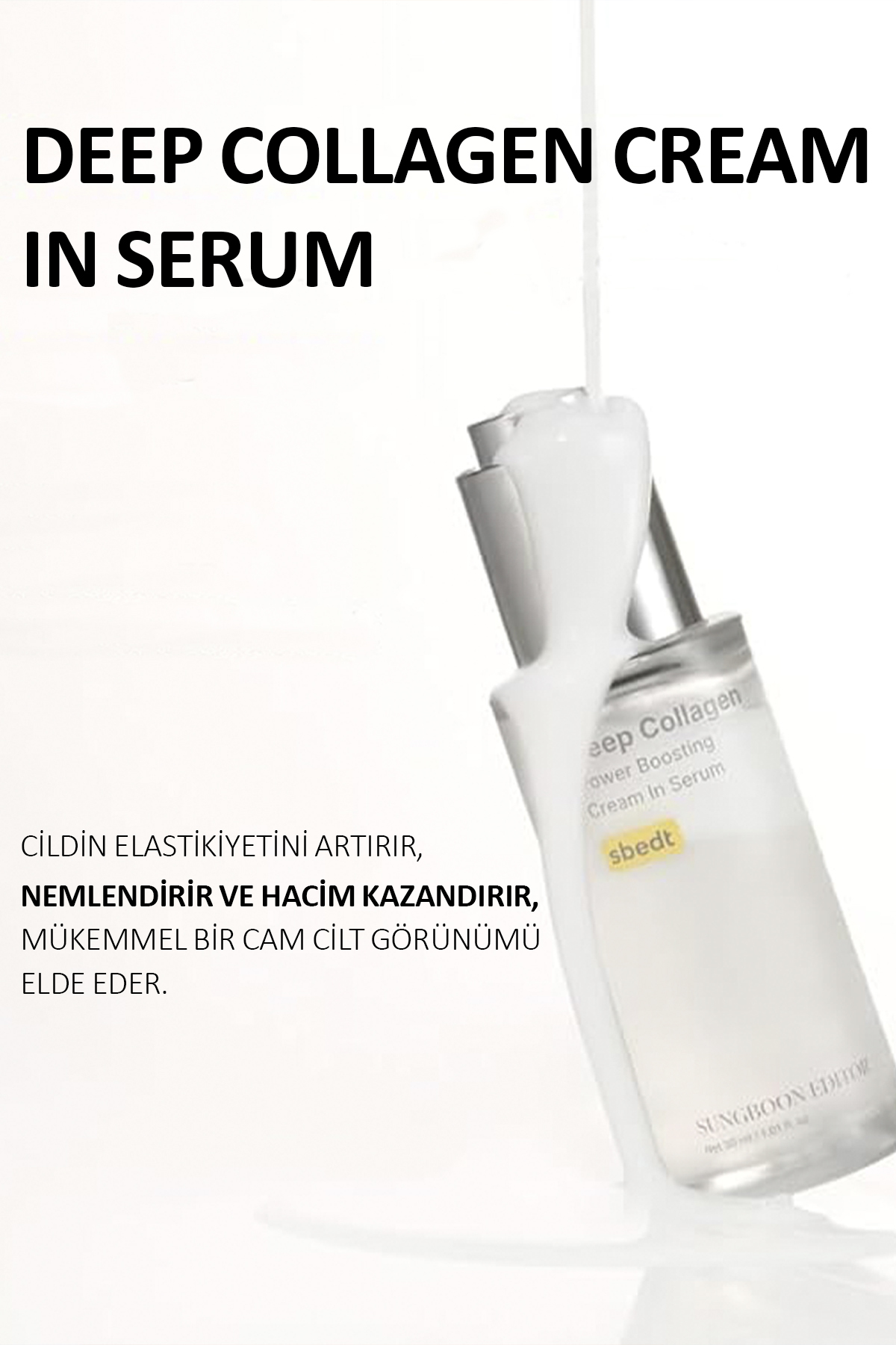 Deep Collagen Power Boosting Cream-Serum/Kolajen İçeren Dolgun ve Glass Skin Etkisi — SEPowerBoostingCreamSerum — تصویر 8 از 9