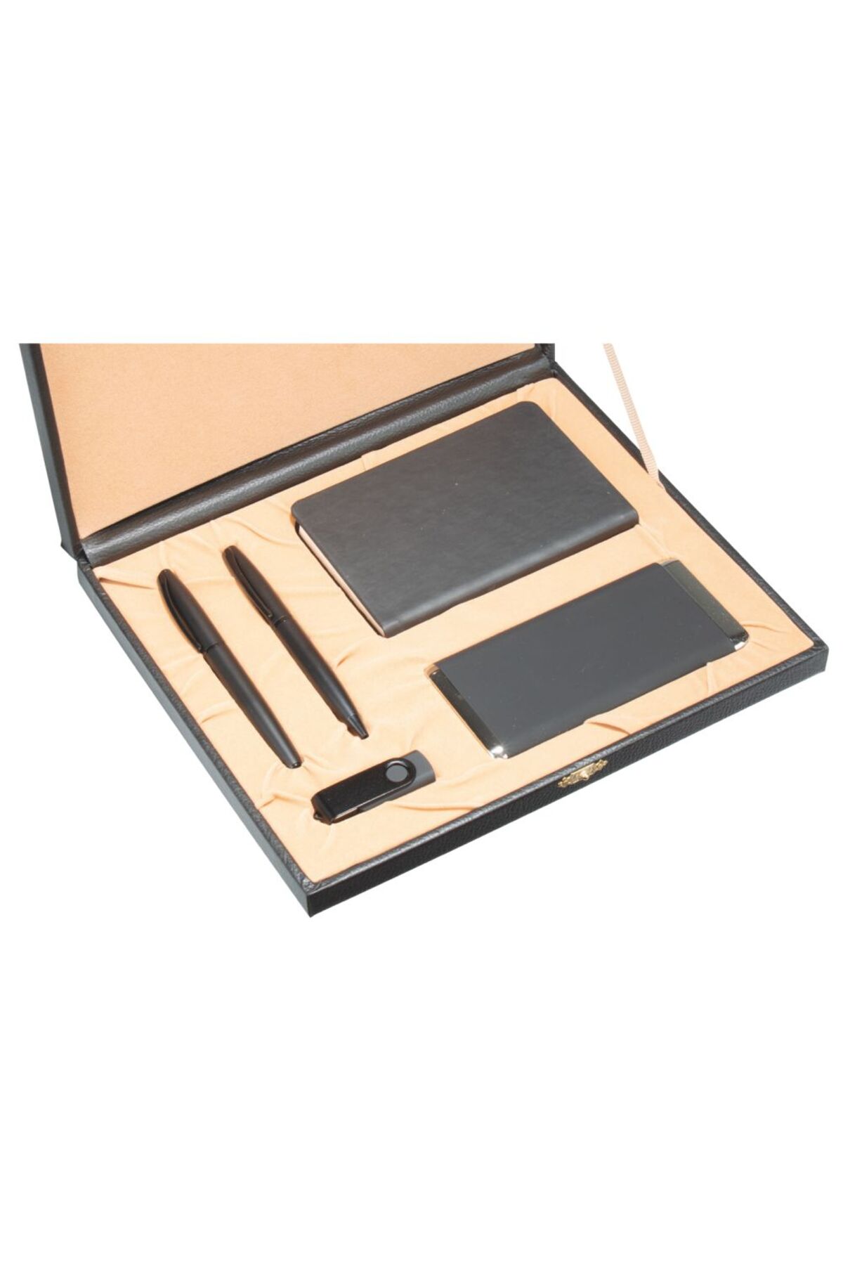 VIP Hediyelik Set - Powerbank, Defter, Kalem ve USB Bellek - (4’lı Kurumsal Hediye Seti) - 4030
