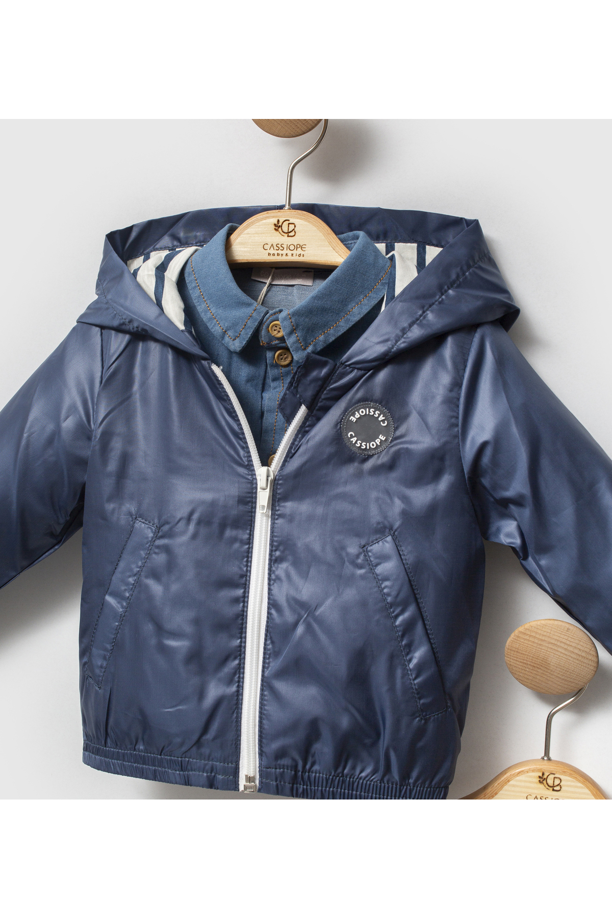 Cassiope Bebek Yağmurluk Mont Gömlekli Üçlü Takım fotoğrafı 3 (önizleme)