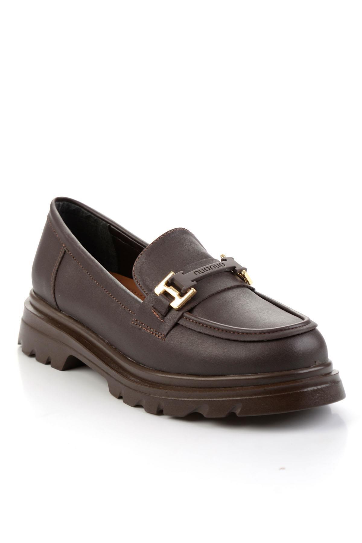 Bambi Kahve Kadın Loafer Ayakkabı K01179828109 görsel 3