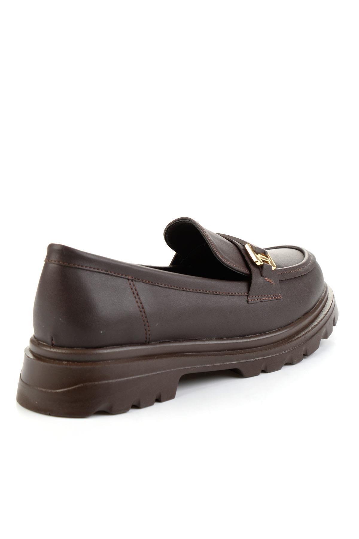 Bambi Kahve Kadın Loafer Ayakkabı K01179828109 görsel 4