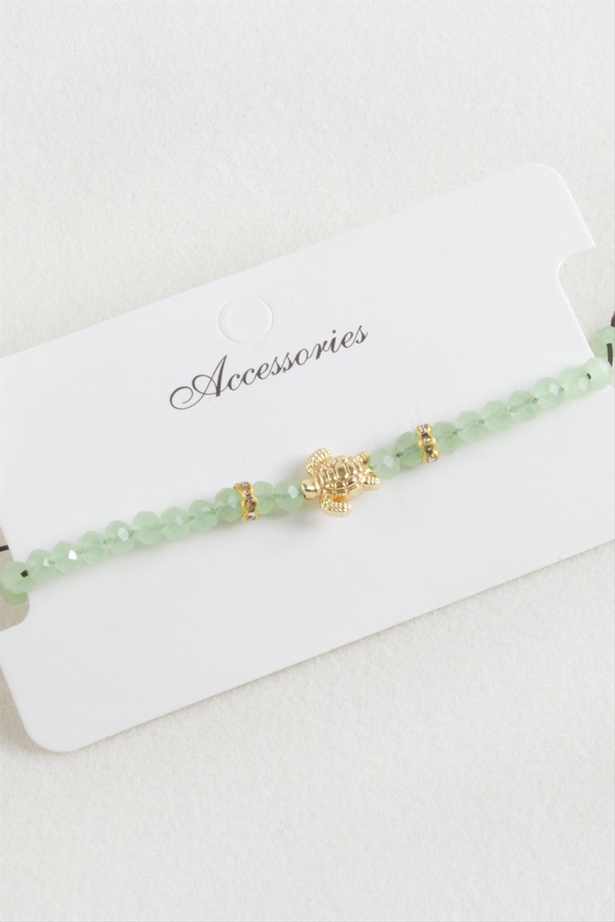 fantastik store Kaplumbağa Kristal Makrome İp Bileklik