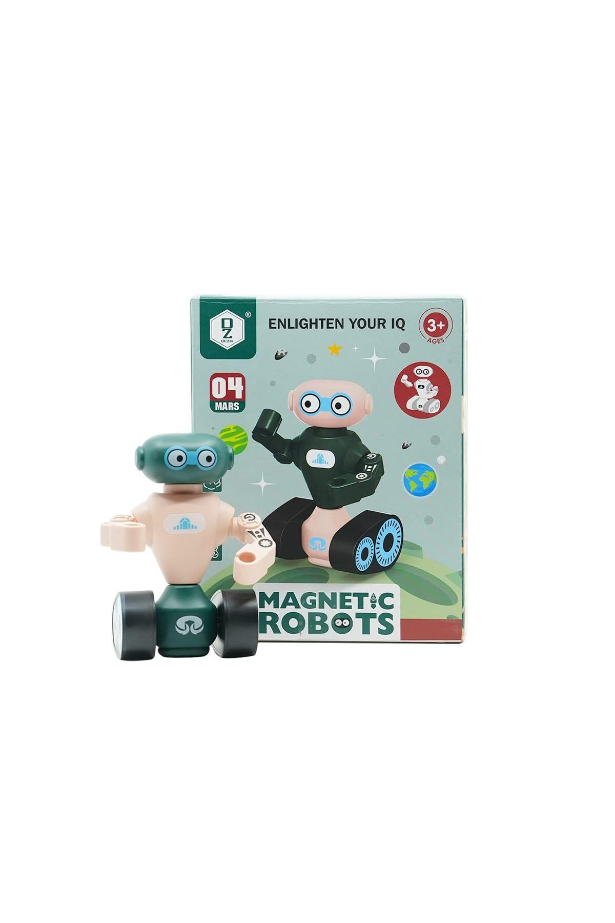 اسباب‌بازی ربات ساختمانی مغناطیسی برای کودکان – آموزشی STEM، سنین ۳ سال به بالا (رنگ پوست)