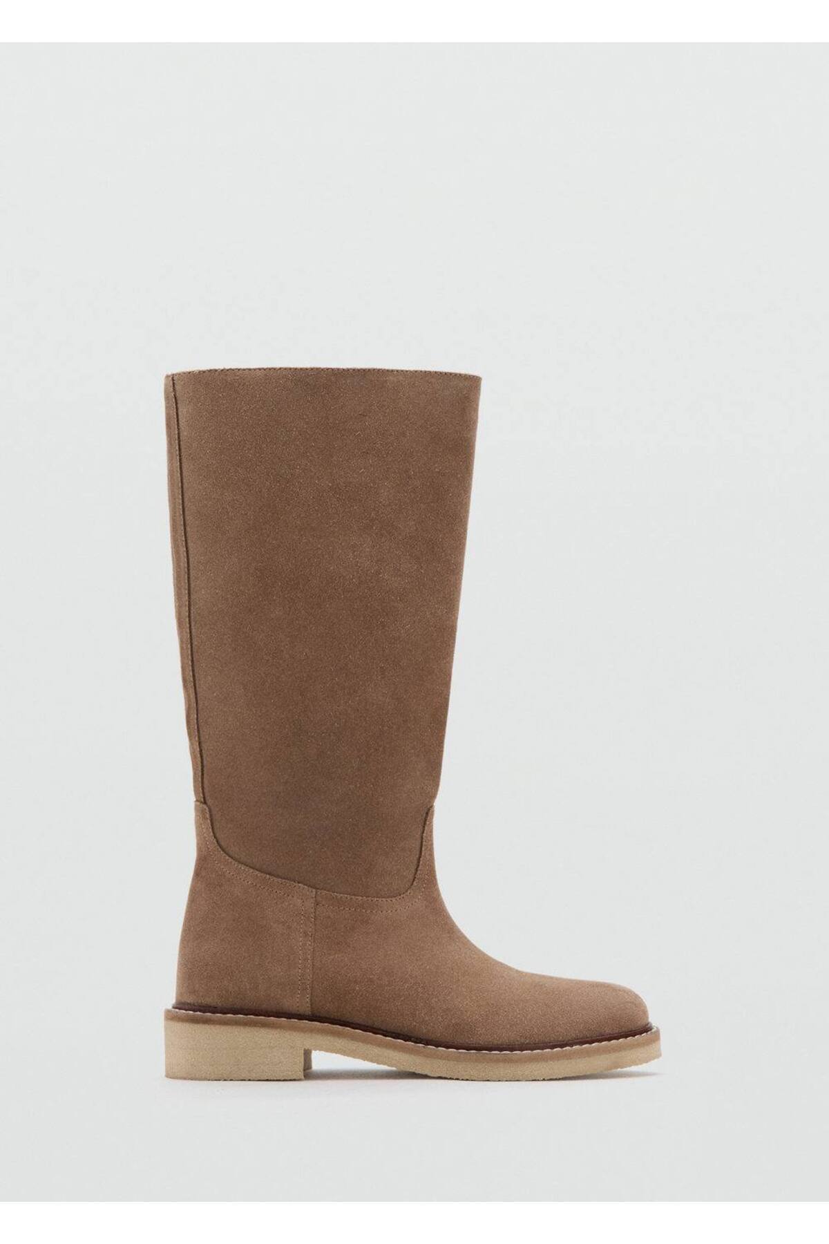 چکمه بلند چرمی MANGO Teen