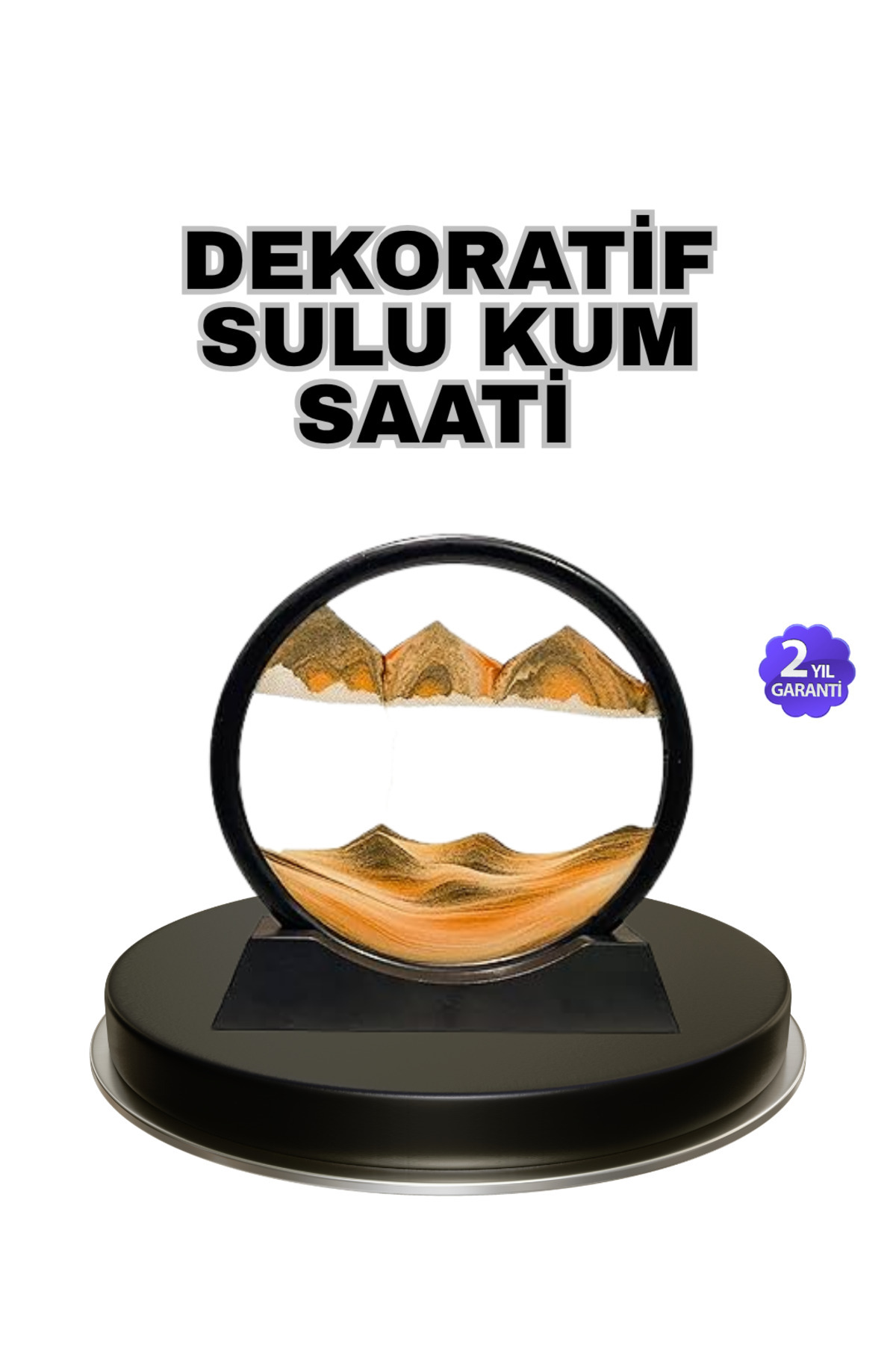 UCUZTEKNO Şeffaf Dekoratif Kum Saati – Dayanıklı Gövde, Minimalist Stil, Masa ve Vitrin Aksesuarı