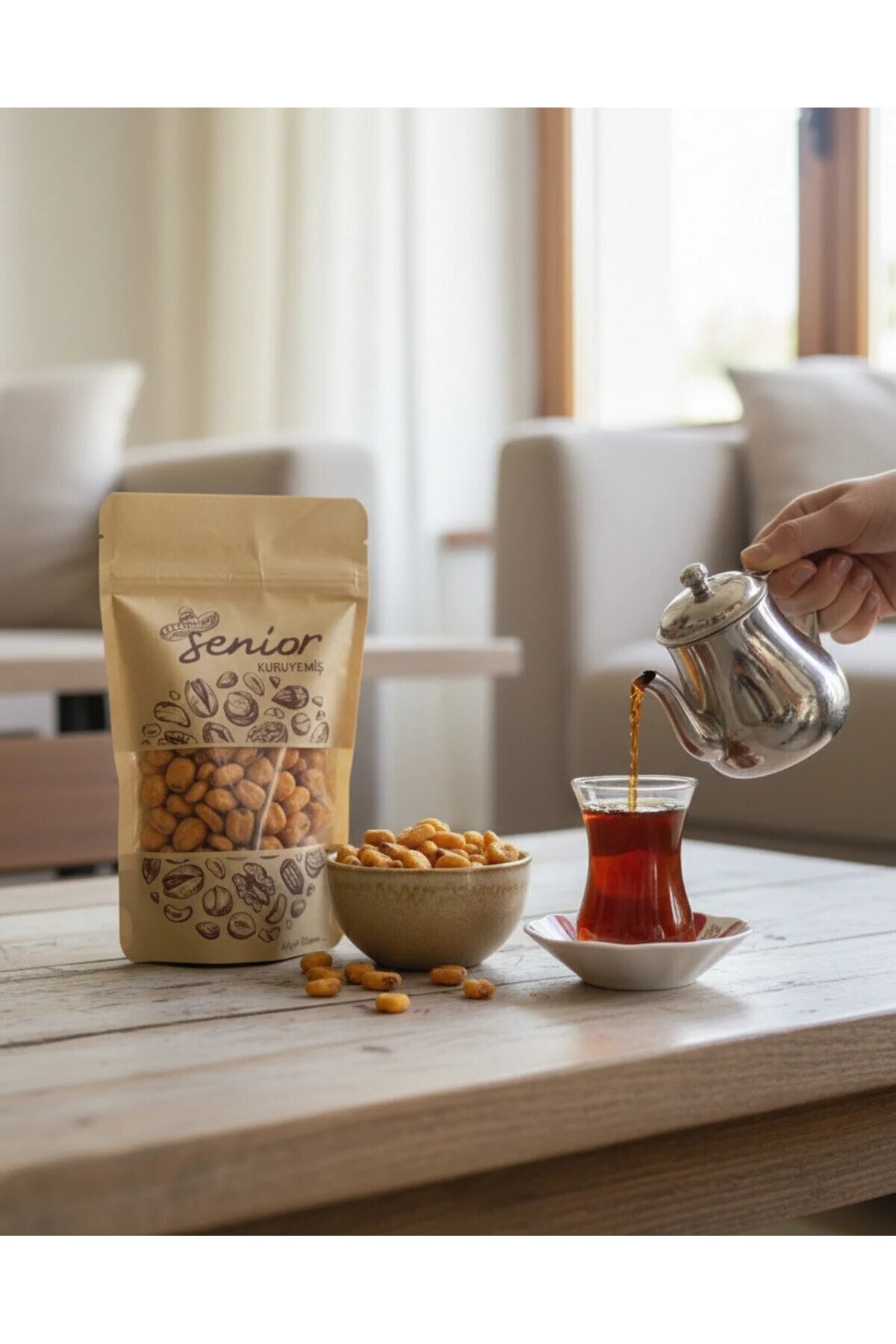 Senior Kuruyemiş Soslu Mısır 1000 g – Çıtır Baharatlı Atıştırmalık – Doğal Kuruyemiş Lezzeti