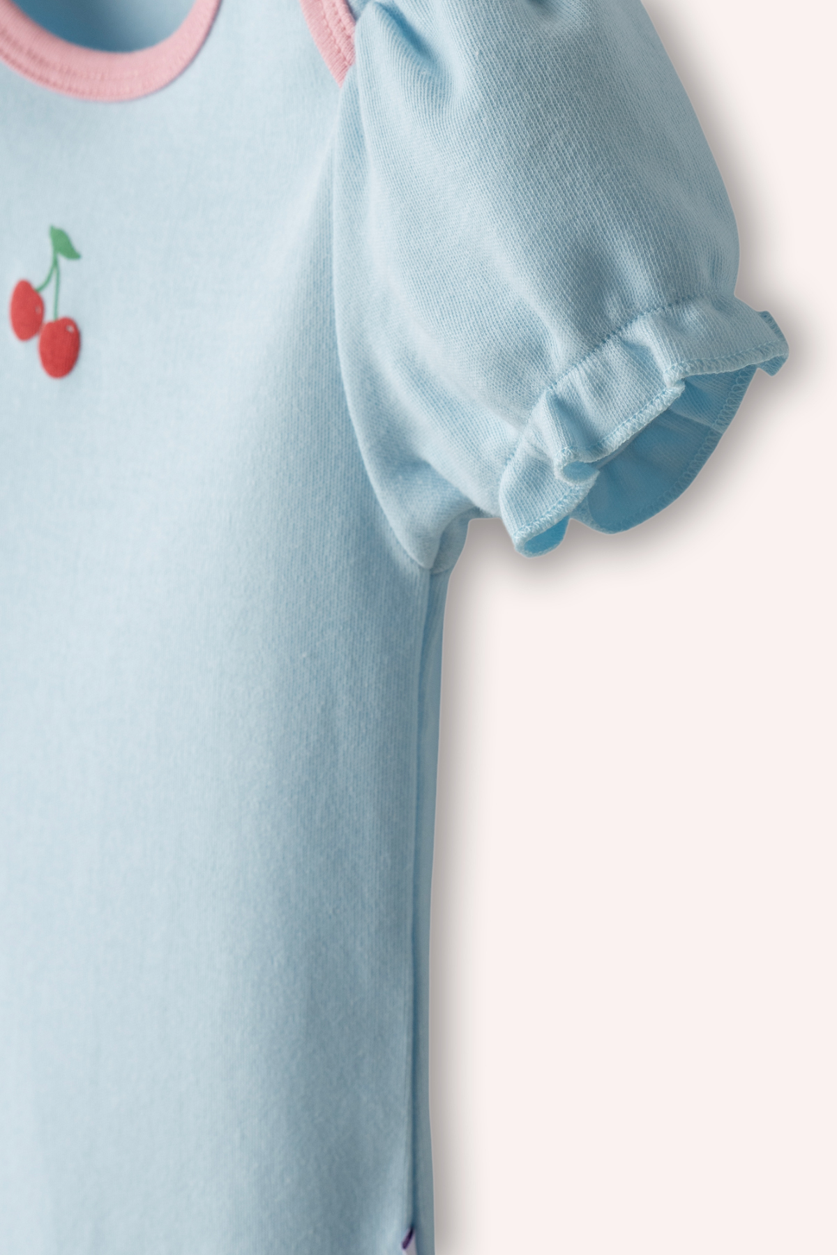 Panço Yenidoğan Kiraz Baskılı Mavi Body fotoğrafı 3 (önizleme)