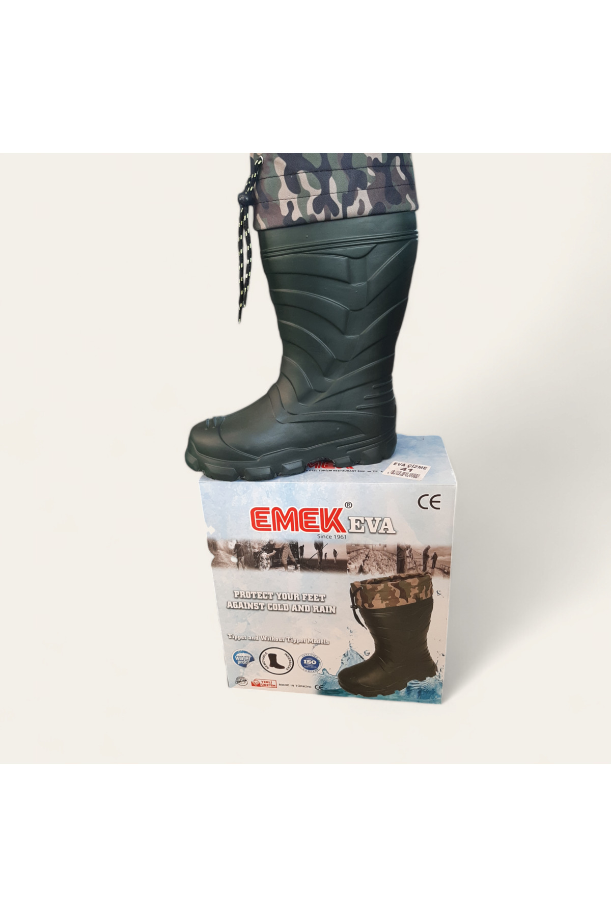 MODVALU Hafif Outdoor Kamp Balıkçı Avcı Motorcu Kurye için Su Geçirmez Eva Çizme görsel 7