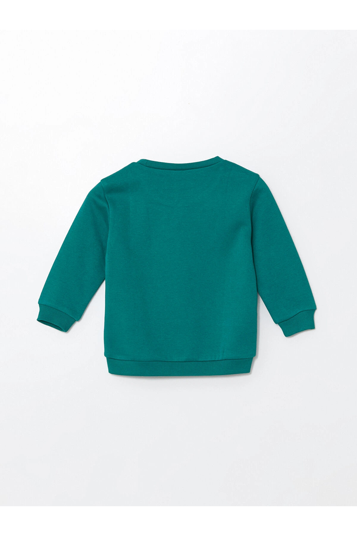 LC Waikiki LCW Kids Yeşil Bisiklet Yaka Baskılı Kalın Erkek Çocuk Sweatshirt fotoğrafı 3 (önizleme)