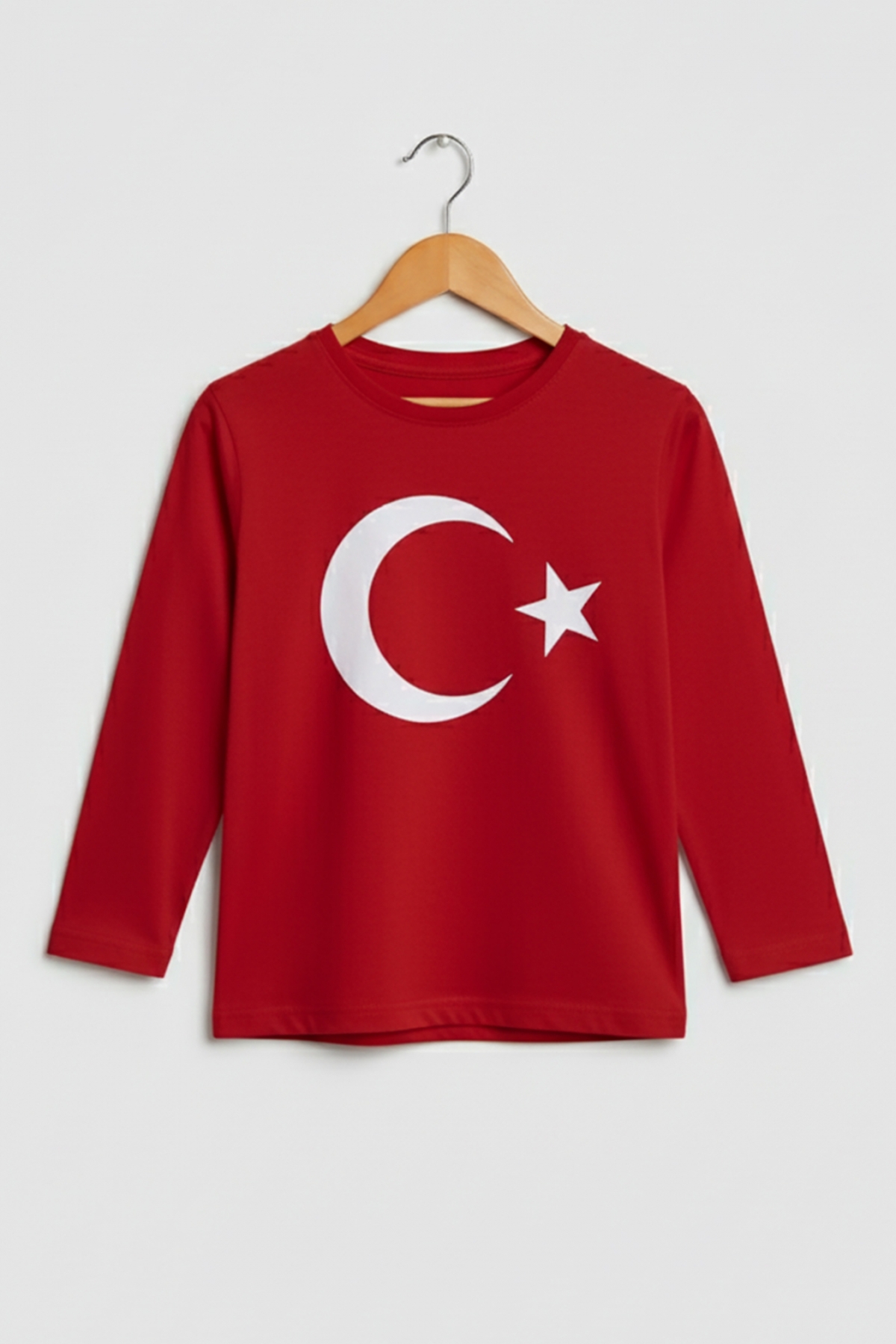 DMB BOYS & GIRLS Ay Yıldız Türk Bayrak Baskılı Pamuklu 23 Nisan Erkek Ve Kız Çocuk T-shirt fotoğrafı 3 (önizleme)
