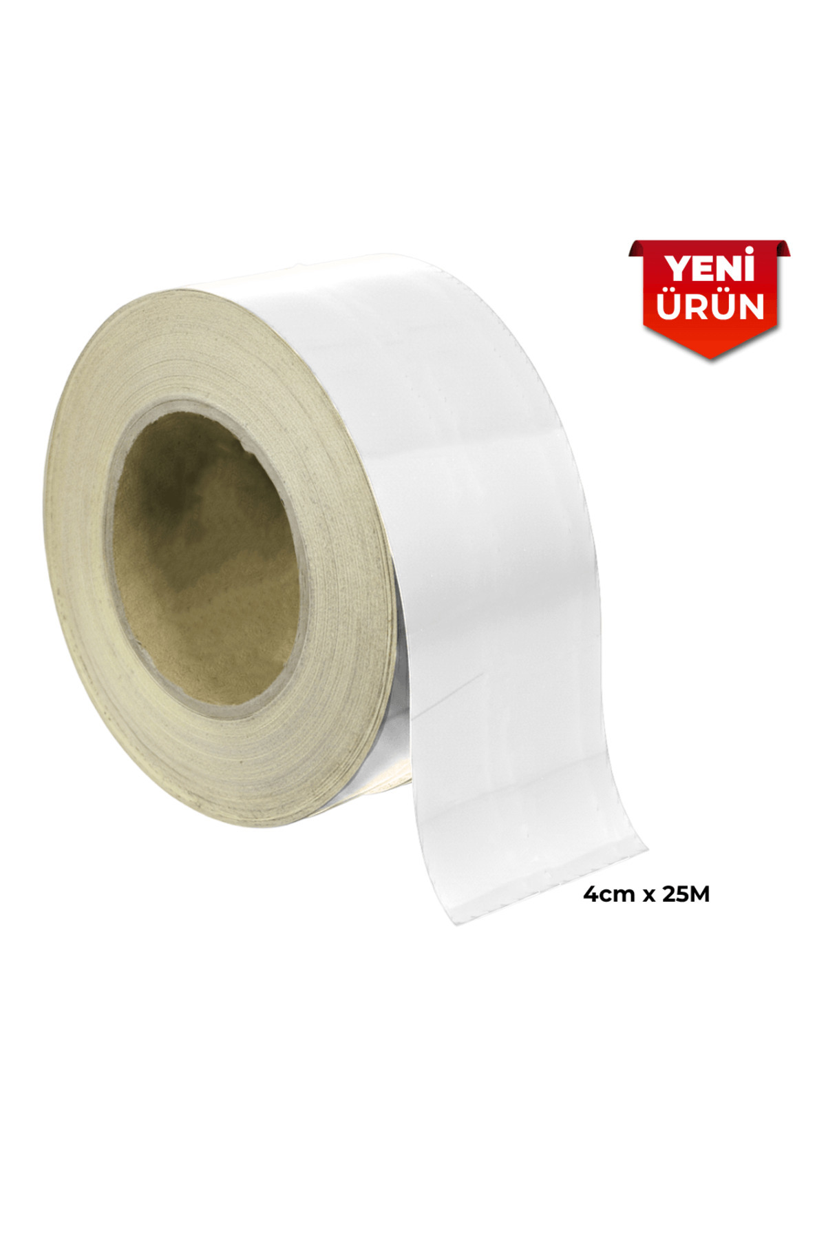 SMX Reflektif Fosforlu Şerit Bant, Düz Reflekte İkaz Bandı 4cm x 25M Beyaz 5301