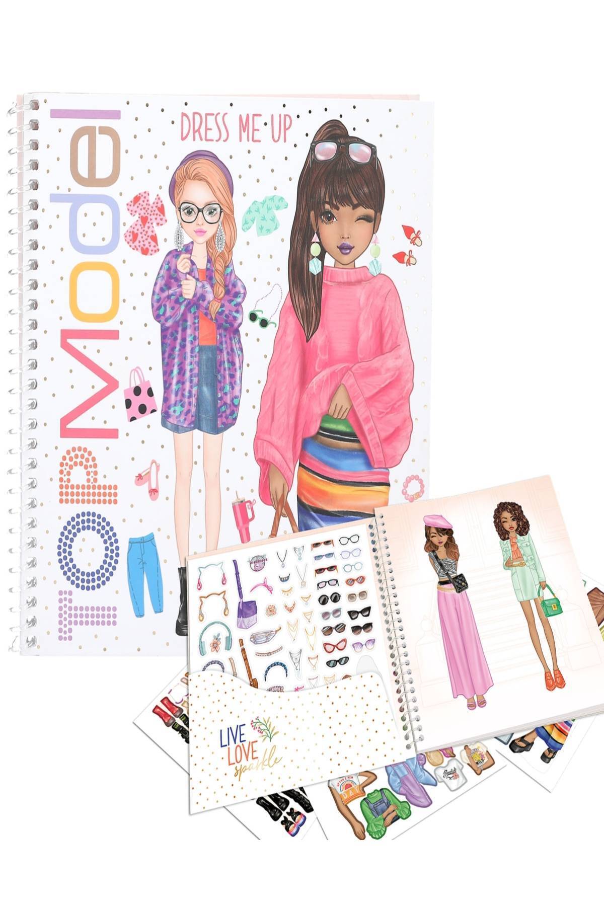 Top Model TOPModel Dress Me Up Moda Tasarım Defteri – Stickerlı Giydirme Aktivite Kitabı