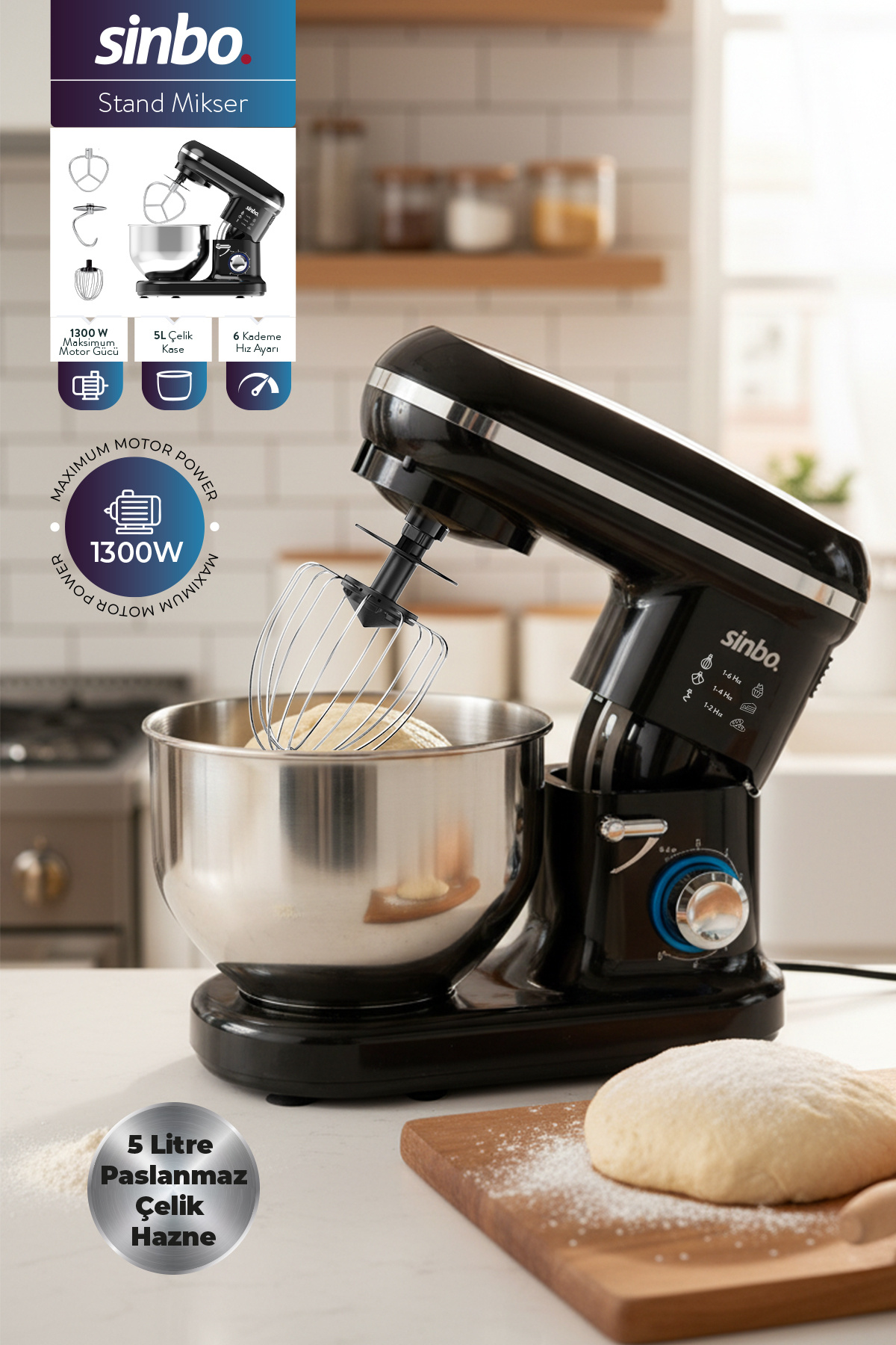 Sinbo SMX-2770 Standlı Mikser-Siyah