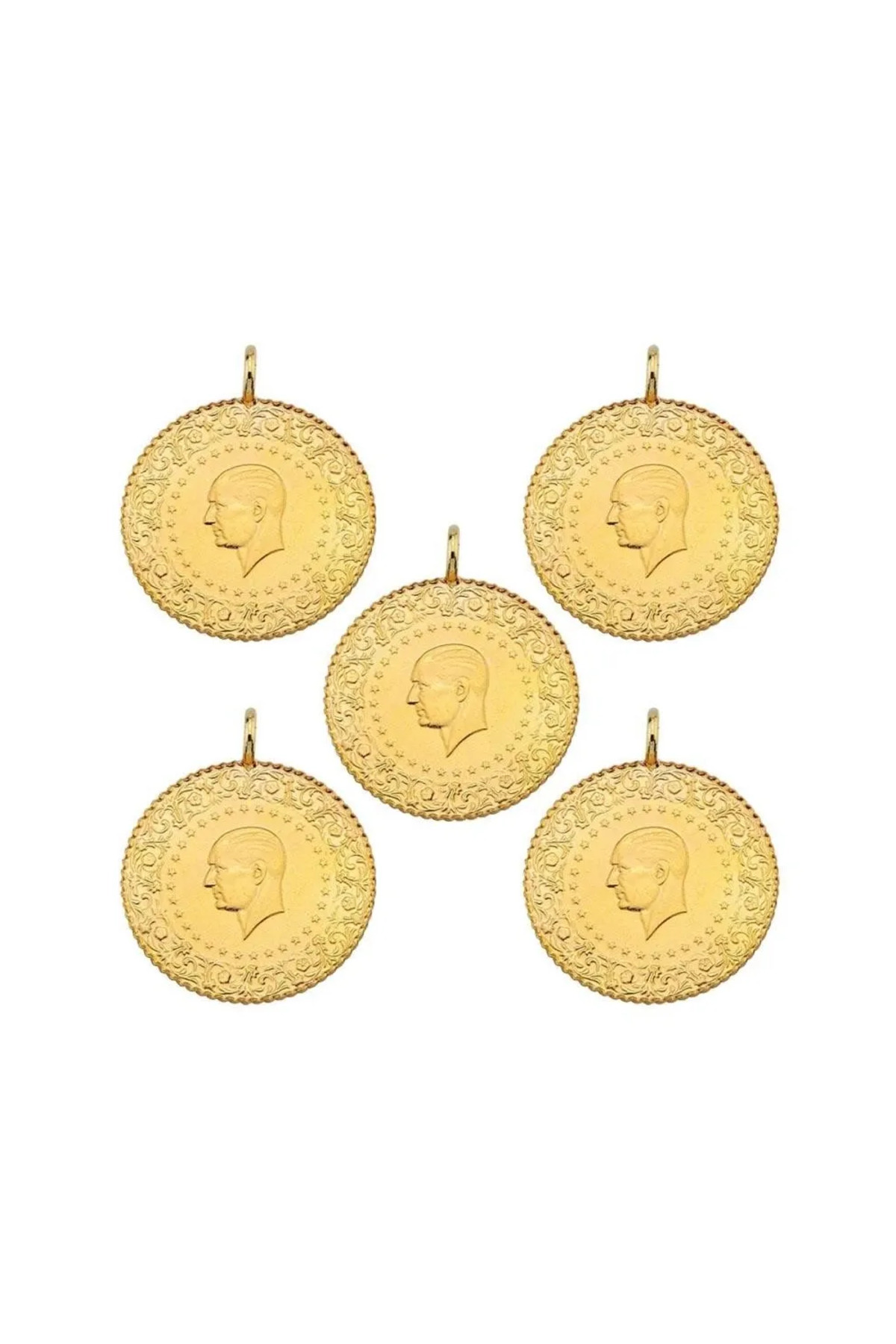 Evalia Takı 5 Adet Çeyrek Altın İmitasyon