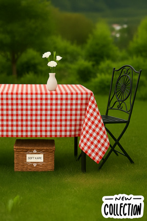 Soft Kare PVC Elyaflı Masa Örtüsü – Silinebilir, Su Geçirmez, Modern Desen, M...