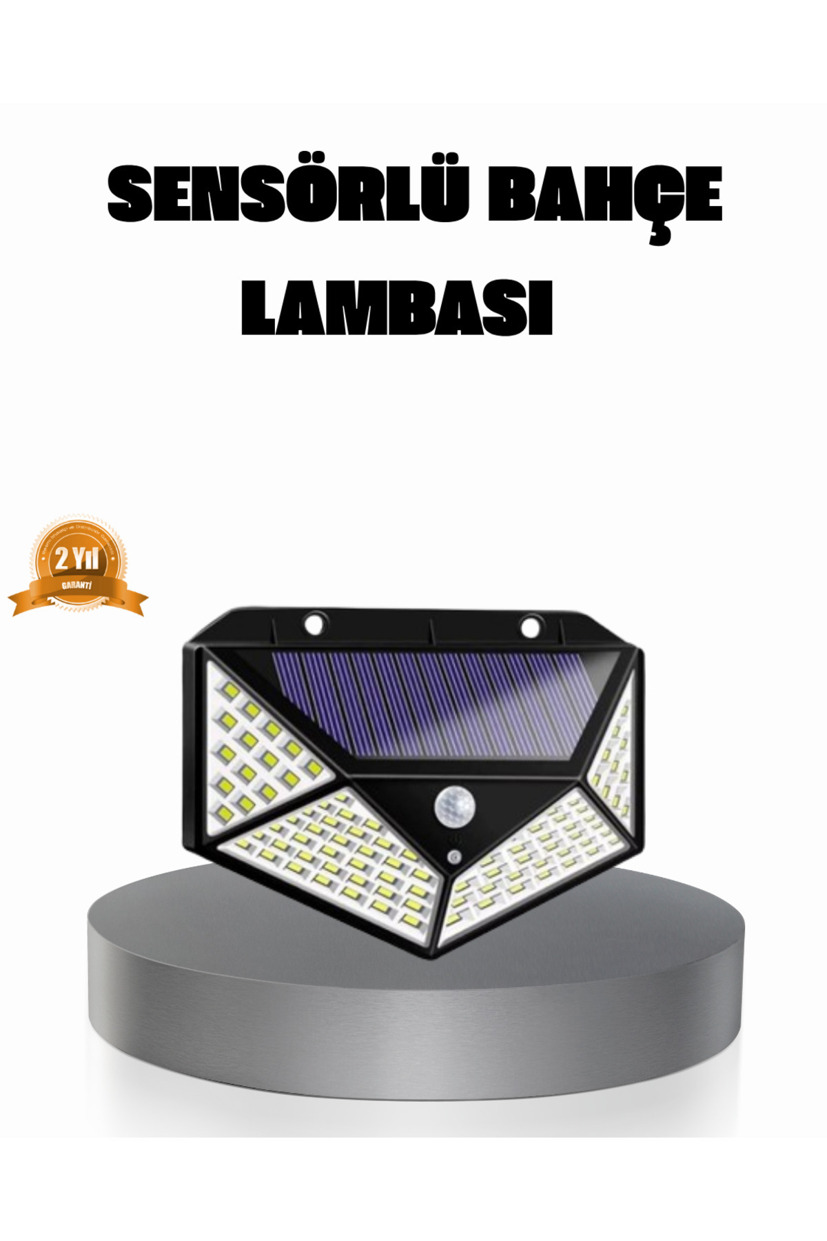 BURCU MODA Solar Güçlü 100 LED Bahçe Lambası - Enerji Tasarruflu, Suya Dayanıklı ve Geniş Açılı Işık
