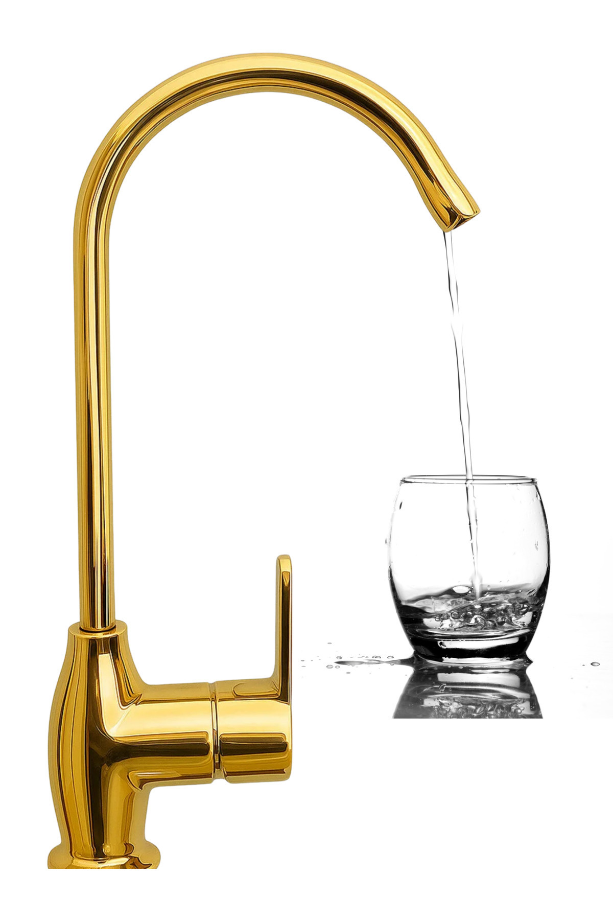 RUDİ ARMATÜR PİRİNÇ ARITMA MUSLUĞU AÇ KAPA MUSLUK TEK YOL (GOLD)