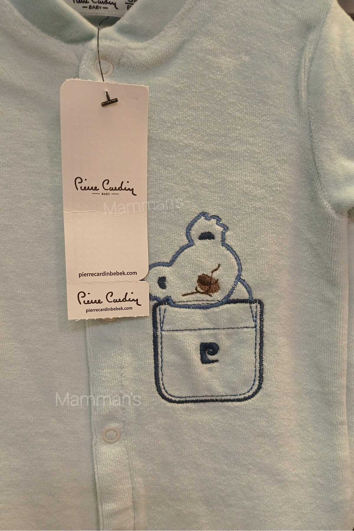 Pierre Cardin Uzun Kollu Çıtçıtlı Kadife Bebek Tulum, Kışlık Bebek Giyim Peluş Polar fotoğrafı 4 (önizleme)