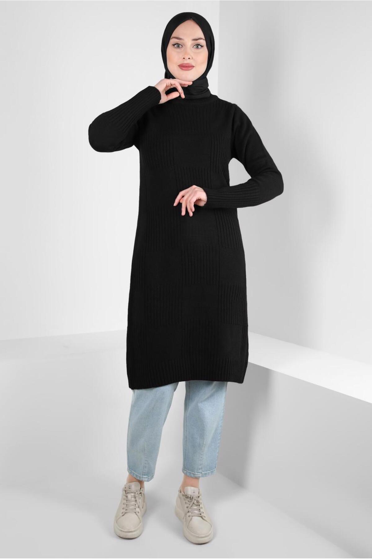 آلوینا تونیک بافتنی یقه گرد کد ۴۴۰۶۳ آلوینا تونیک بافتنی یقه گرد کد ۴۴۰۶۳