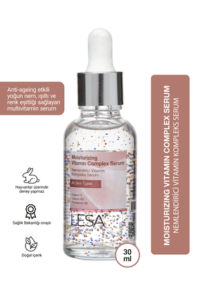 Lesaderm Nemlendirici Vitamin Komplex Serum C, K2, Provitamin B5, Aydınlık Ci...