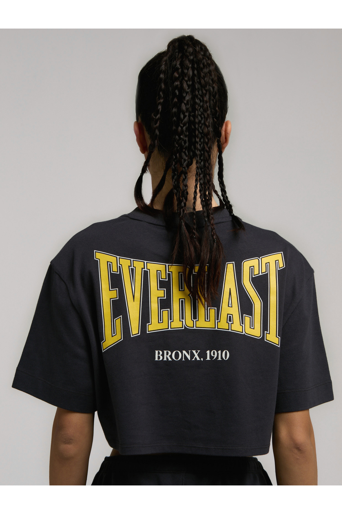 EVERLAST Ever Classics Wmn Comfort Füme Kadın Crop Tişört görsel 5