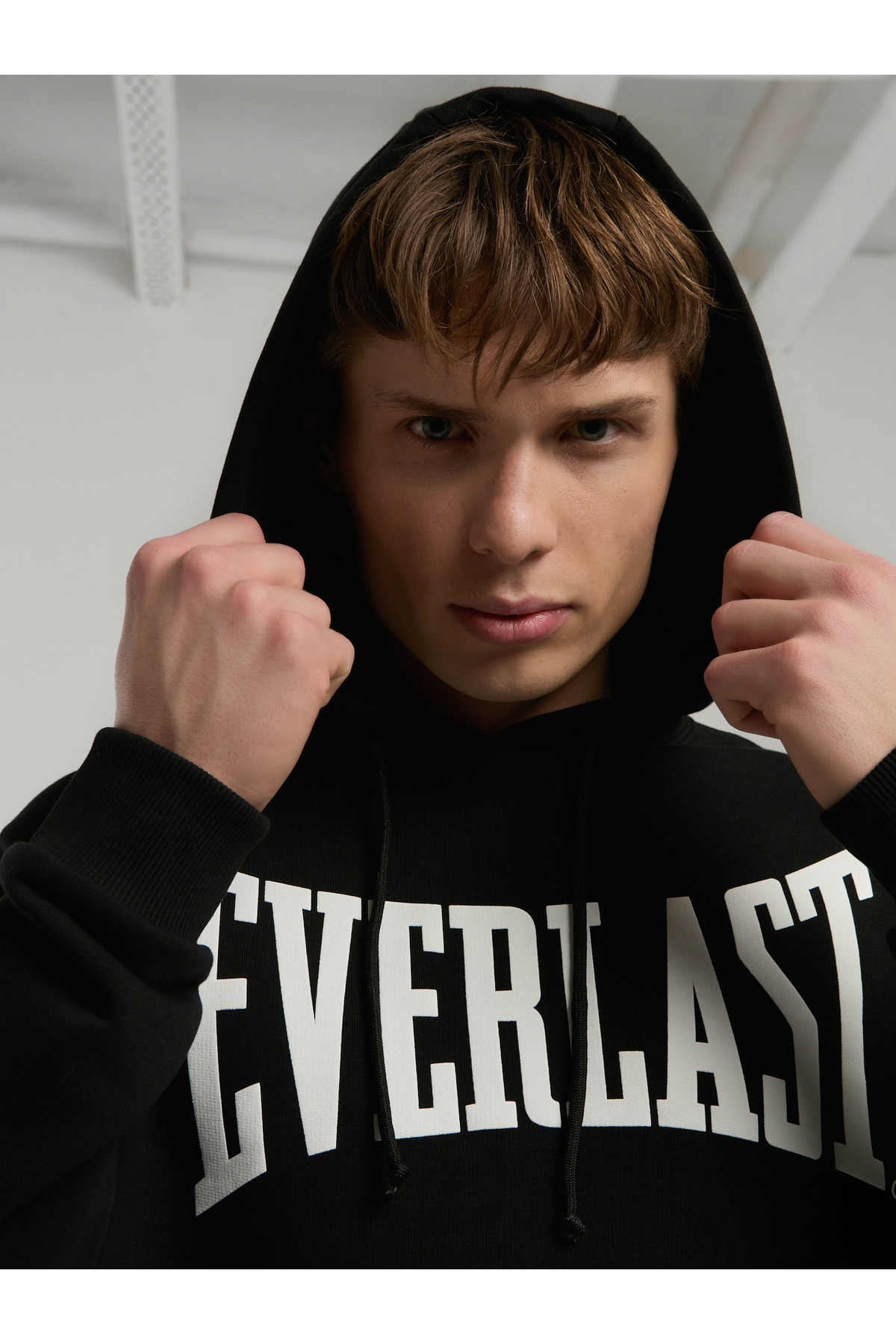 EVERLAST Ever Classics Comfort Siyah Kapüşonlu Erkek Sweatshirt görsel 4